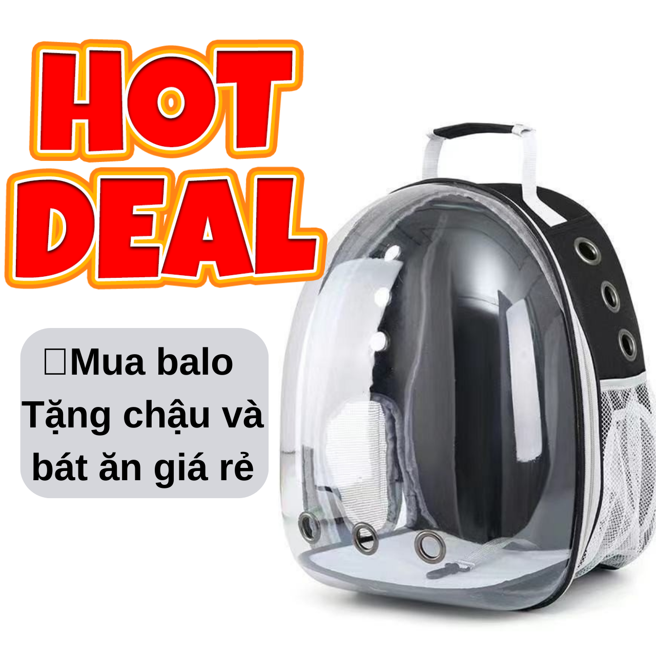 Balo phi hành gia vận chuyển chó mèo giá rẻ, chất lượng cao, thiết kế thoải mái, an toàn cho thú cưng