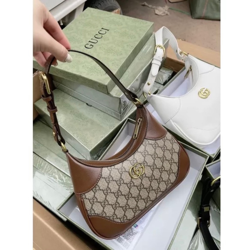 Túi Xách Nữ Đeo Kẹp Nách Khóa G  fullbox Chữ  Hót Hít Phong Cách Trẻ Trung Điệu Đà