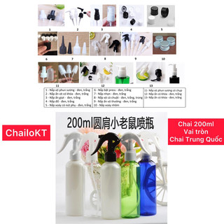 Chai 200ml nhựa vai tròn Chai 200ml nhựa trung quốc toner/ chai đựng xịt khoáng trung quốc siêu đẹp/