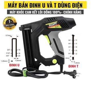 Súng bắn đinh điện XCORT Máy bắn đinh 2 loại đinh U và T