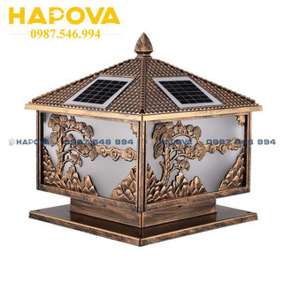 Đèn trụ cổng cây tùng trang trí cỡ 250mm,30mm HAPOVA JIIKIA 7008