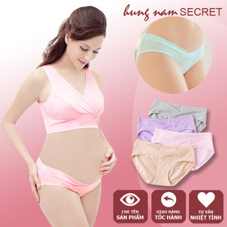 Quần lót bầu và sau sinh cạp chéo chất cotton loại đẹp Spring 5765 túi zip