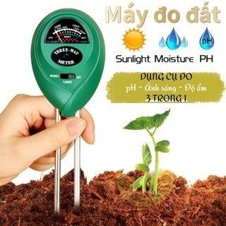 Máy đo, dụng cụ đo độ ph đất 3 trong 1 đo ph, độ ẩm, ánh sáng đất canh tác, cây cảnh chính xác đến độ +- 0.1ph