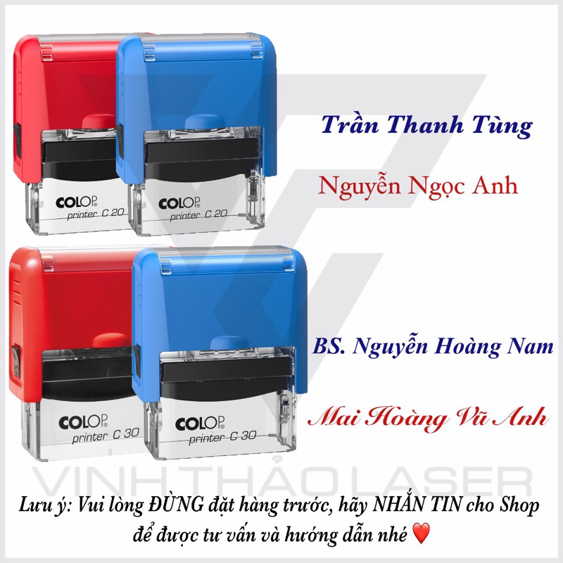 Con dấu mộc COLOP Họ Tên khắc theo yêu cầu