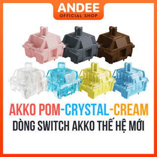 Switch AKKO CS full POM Crystal trong suốt bán lẻ công tắc phím cơ chính hãng có lube sẵn