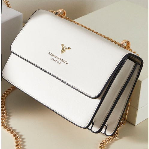 Túi xách nữ dáng hộp, chất liệu da cao cấp, 2 màu trắng/đen cực sang chảnh TN01 | BigBuy360 - bigbuy360.vn