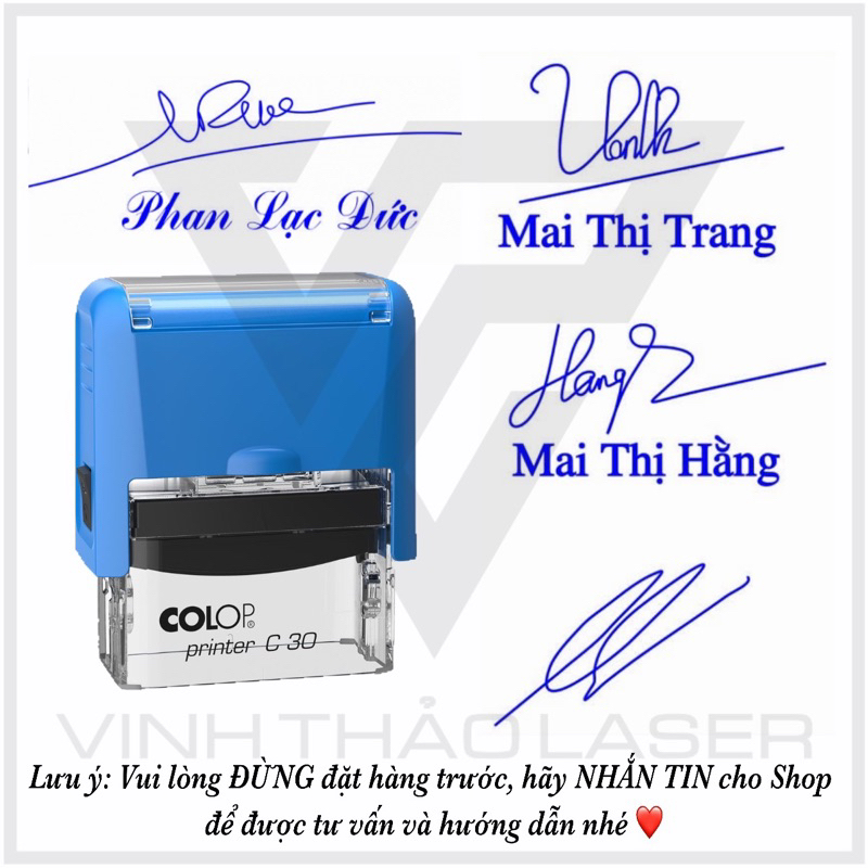 Con dấu mộc chữ ký COLOP khắc theo yêu cầu
