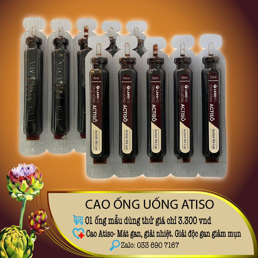Cao atiso Đà Lạt mẫu 10ml -ladophar, ladoats