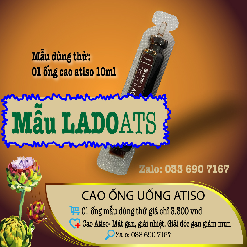 Cao atiso Đà Lạt mẫu 10ml -ladophar, ladoats
