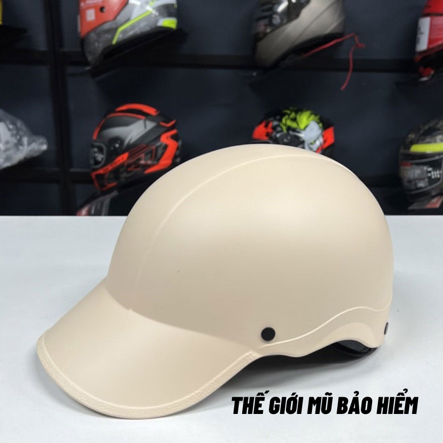 Mũ bảo hiểm lưỡi trai Napoli (tặng hình dán),nón bảo hiểm 1/2 kết cứng,mỏ liền,nón sơn dành cho nam nữ,bảo hành 12 tháng