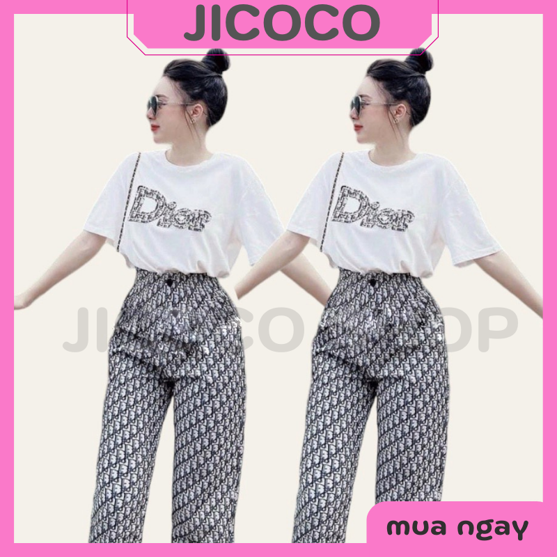 Bộ áo phông quần dài nữ đồ bộ đi chơi đi làm mặc nhà cao cấp sang chảnh xinh rời đơn giản trẻ giá hot đẹp sét bộ nữ