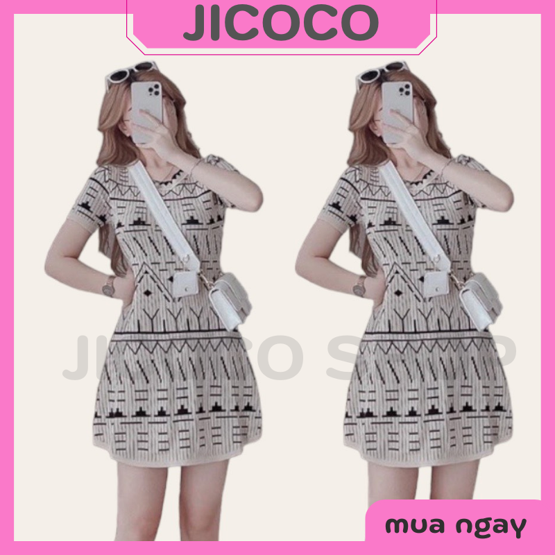 Váy đầm nữ len cao cấp đẹp dáng ngắn quảng châu