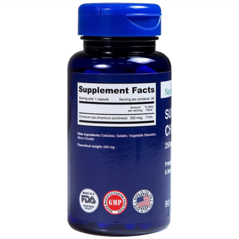 Viên uống Super Chromium 250mcg NatureCare giúp cân bằng đường huyết
