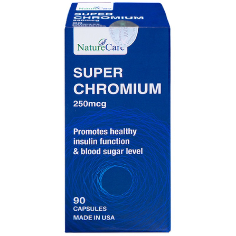 Viên uống Super Chromium 250mcg NatureCare giúp cân bằng đường huyết