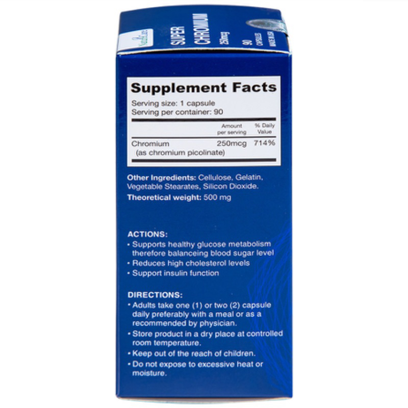 Viên uống Super Chromium 250mcg NatureCare giúp cân bằng đường huyết