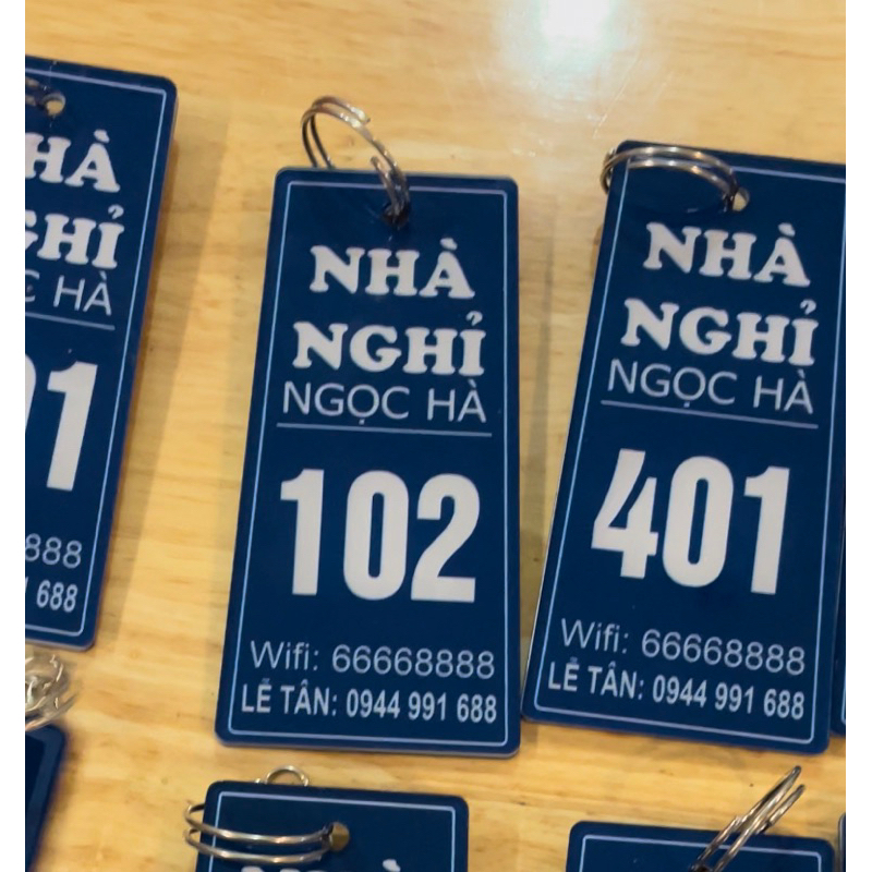 Móc KHóa Mica cho Nhà Nghỉ, Khách Sạn