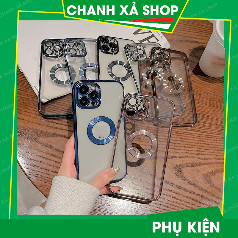 Ốp lưng hở táo iphone viền xi BVC mạ ánh kim 6D iris 7plus/8plus/X/Xs/Xsmax/11/12/13/14 pro max promax 11promax 12promax