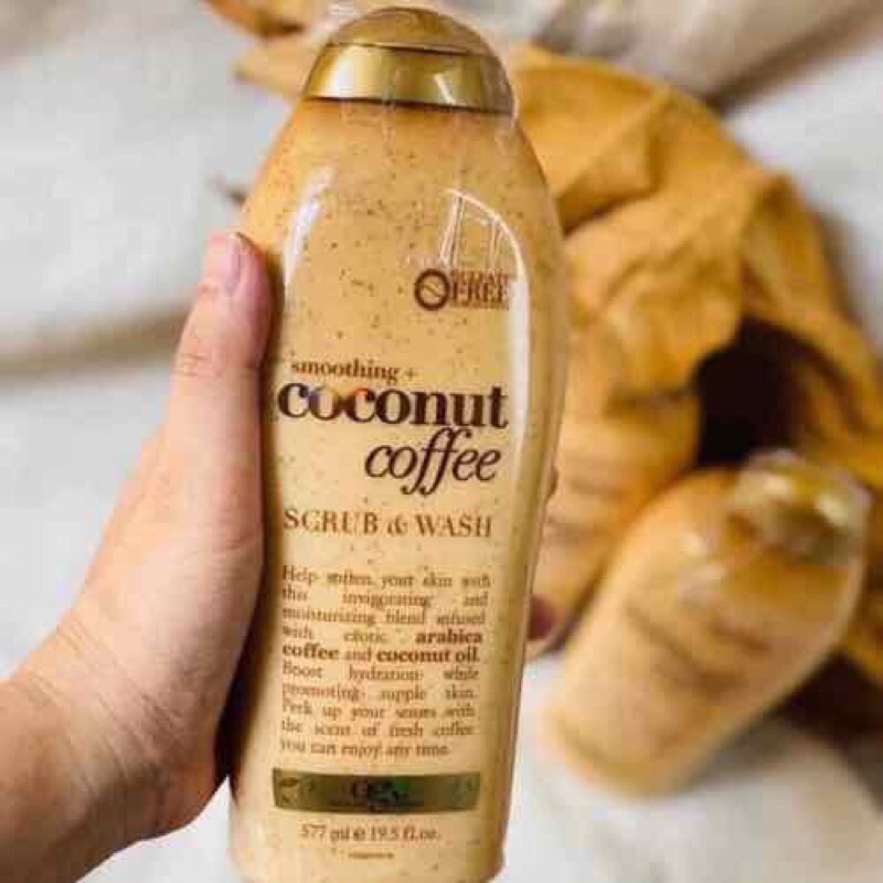 SỮA TẮM OGX BODY SCRUB WASH SULFATE FREE TẨY TẾ BÀO CHẾT DƯỠNG DA TRẮNG MỊN 577ML