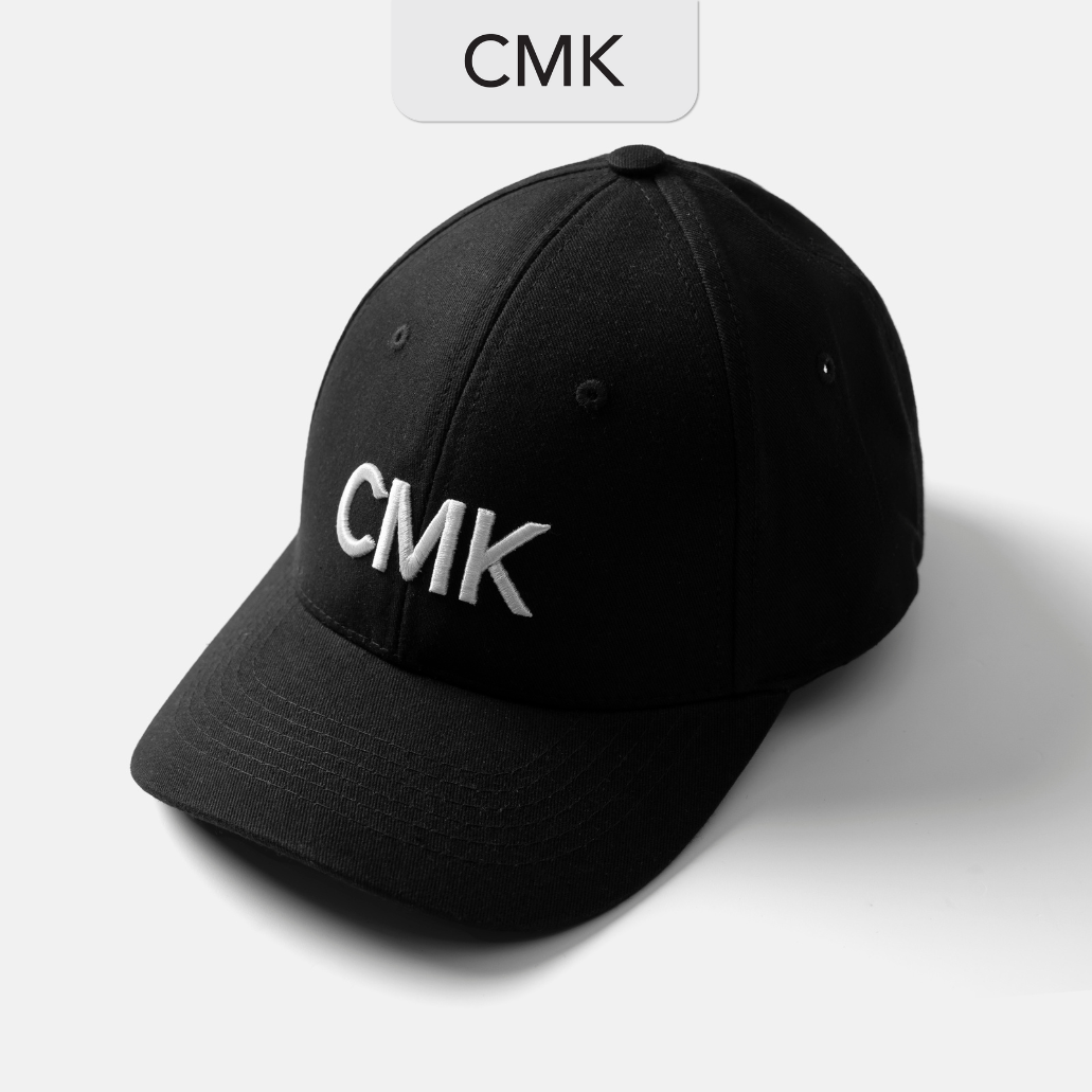 Nón thêu logo CMK nổi 3D phom bóng chày CHIMONKI màu đen - CMP01