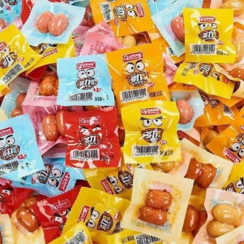 1 BỊCH 50 GÓI XÚC XÍCH MẮT 2 VIÊN (gói 12gr)