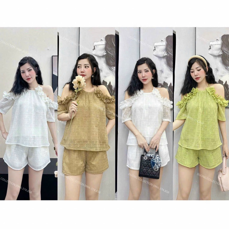 Set bộ ren hở vai cổ yếm