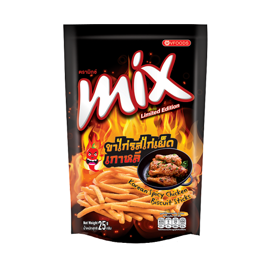 Bánh Snack que Vfoods cọng nhập khẩu Thái Lan MIX Lốc 12 gói x 25g