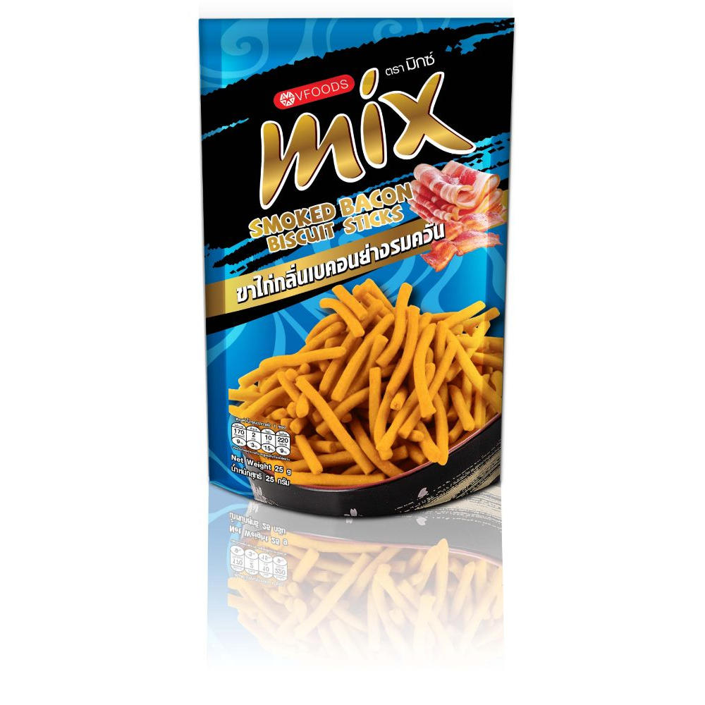 Bánh Snack que Vfoods cọng nhập khẩu Thái Lan MIX Lốc 12 gói x 25g