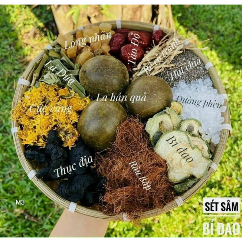 Set sâm bí đao nấu 5 lít nước