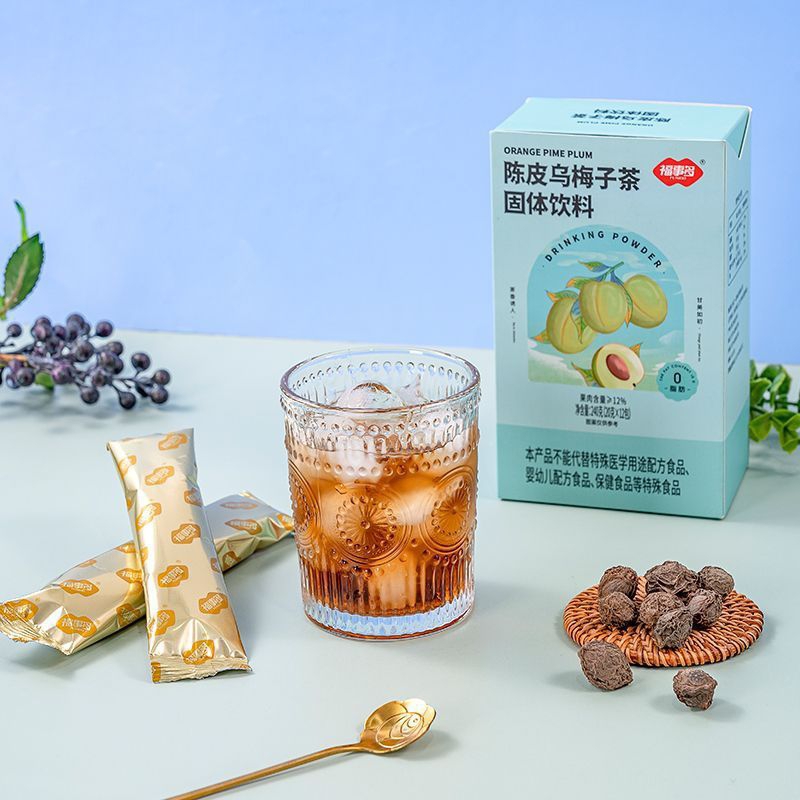 Trà ô mai mận đen trần bì giải khát mùa hè