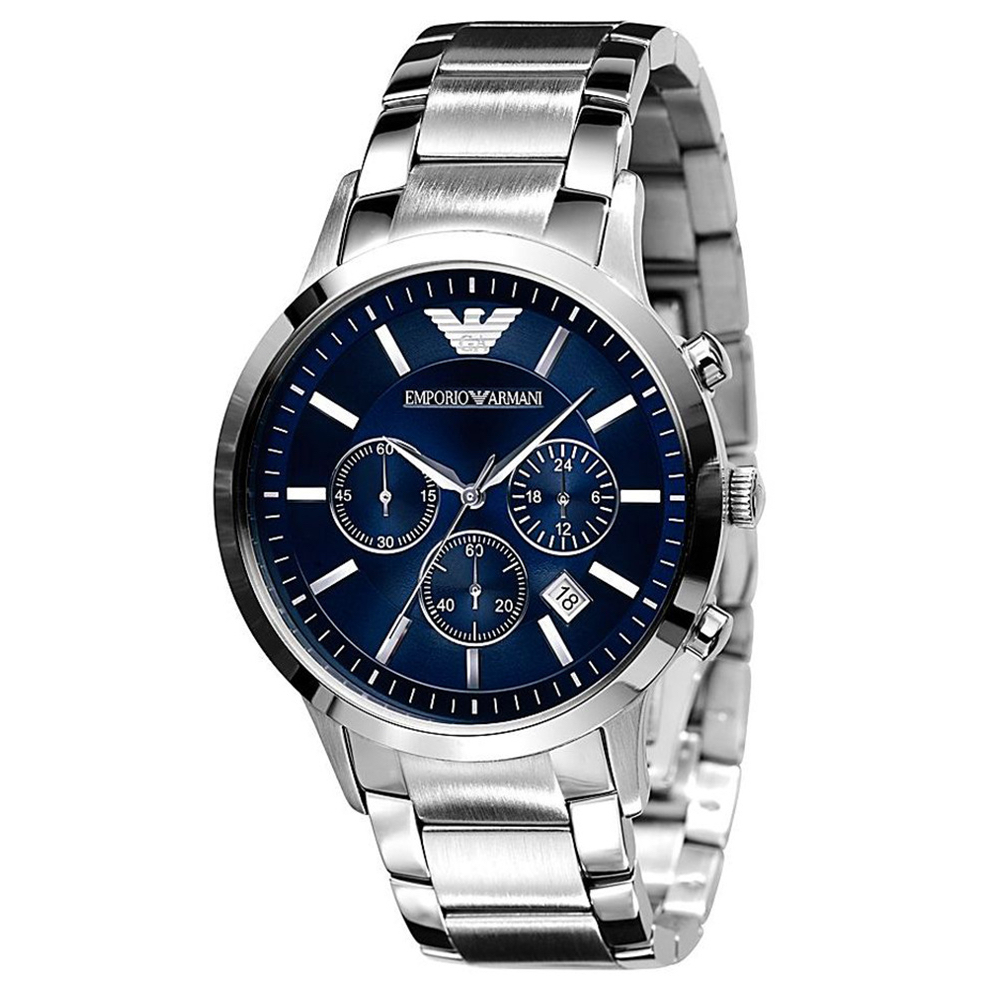[ Mua 1 tặng 1 ] Đồng hồ nam Emporio Armani Renato Chronograph AR2448, Authentic, Full box, Luxury Diamond Watch