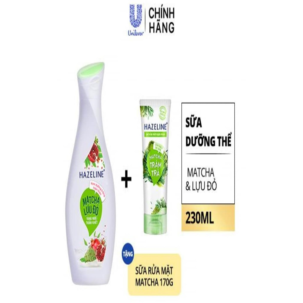 🌺🌺Mua 1 tặng 1: Sữa Dưỡng Thể Hazeline - 230ml tặng Kem rửa mặt 170g