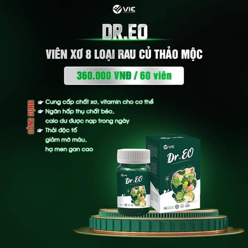 VIÊN XƠ DR EO CHÍNH HÃNG VIC HỘP 60 VIÊN BAO CHECK QR