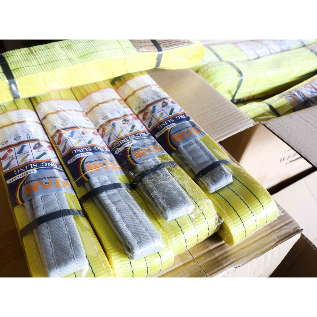 Dây cáp vải cẩu hàng, dây bẹ 3 tấn, dây cẩu 3 tấn - Bản rộng 75mm - Nhiều kích thước 1m - 12m - Hàng công ty