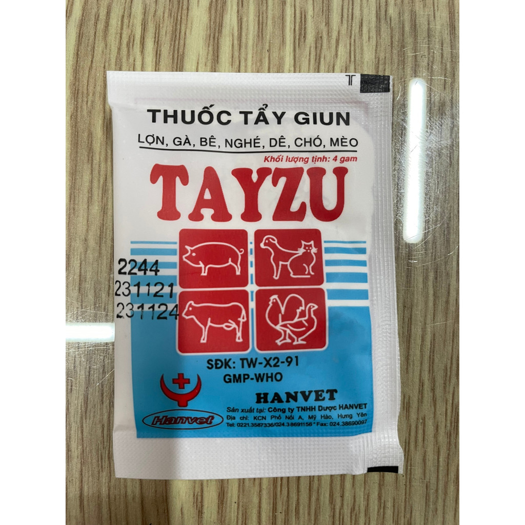 THÚ Y - TAZU xanh gói 4g