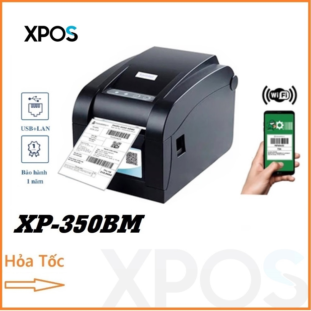 Máy in mã vạch Xprinter XP-350B / XP-350BM chính hãng in tem nhãn in vận đơn TMĐT BH 12 tháng