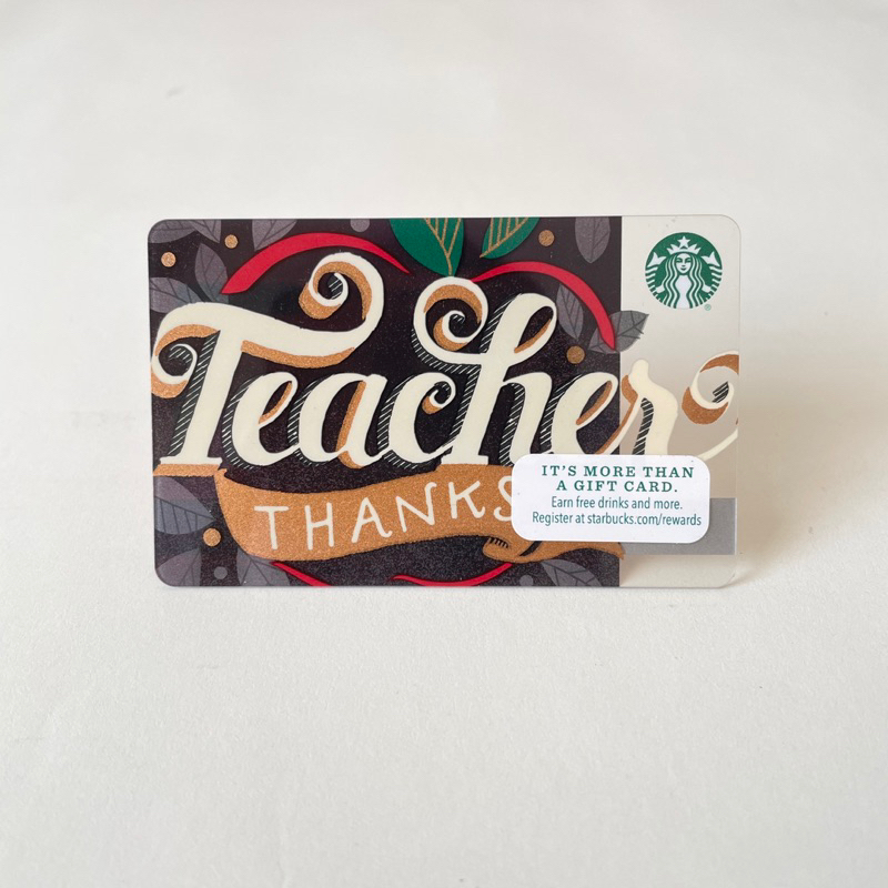 2812 THẺ STARBUCKS NHỰA US 2014 TEACHER THANK YOU, thẻ có trầy (thẻ đã sử dụng, dùng để sưu tầm)