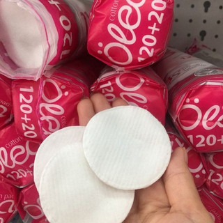 Combo 2 Bông Tẩy Trang Olea 140 Miếng - Thành phần Cotton An Toàn Cho Da