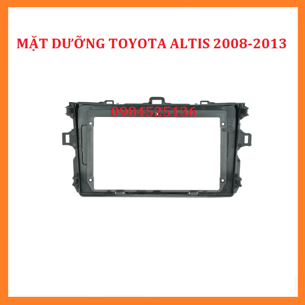 Mặt dưỡng Toyota Altis 2008-2013 . Mặt dưỡng lắp màn hình dvd androi có giắc zin  theo xe ALTIS