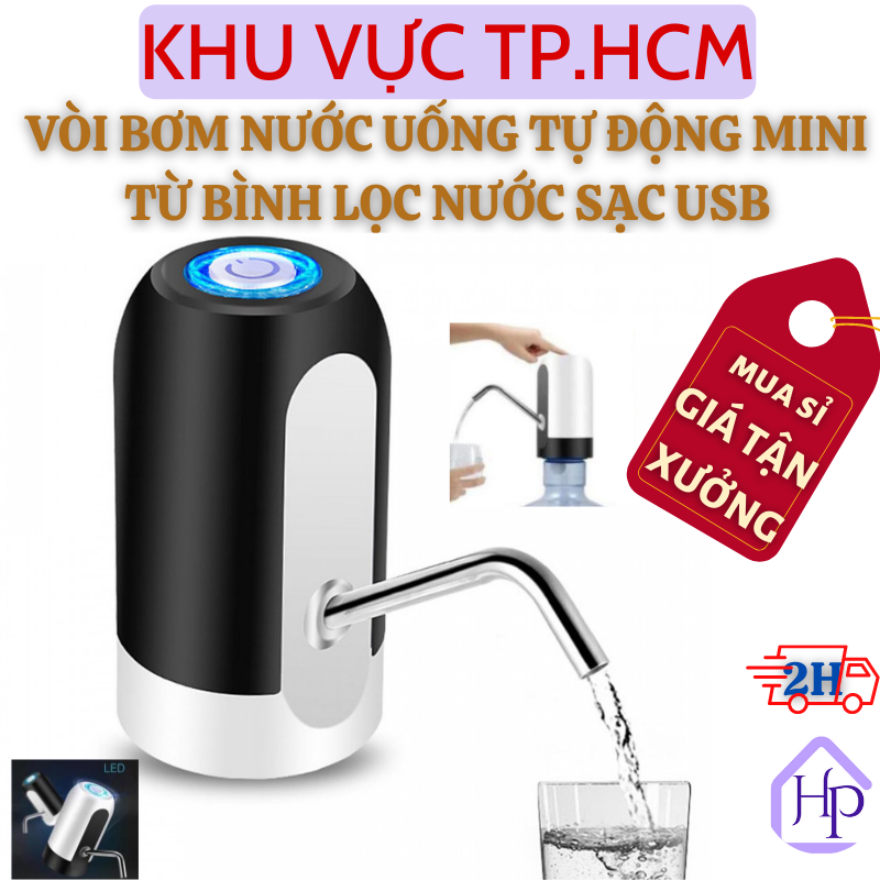 Vòi Bơm Hút Nước Mini Tự Động Từ Bình Hiện Đại, Thiết Bị Rót Nước Uống Tự Động Có Sạc USB