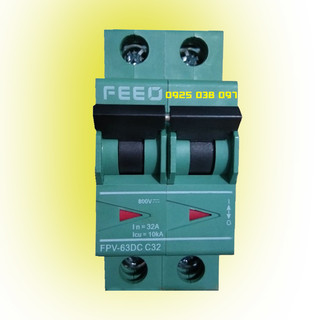 Át dc 2p 32a 800v fpv-63 feeo dùng cho inverter solar, năng lượng mặt trời
