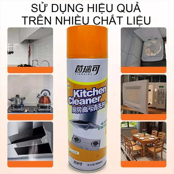 [HCM]  Chai Xịt Tẩy Bếp Đa Năng Kitchen Cleaner 500ml, Chai Xịt Tẩy Rửa Nhà Bếp Đa Năng