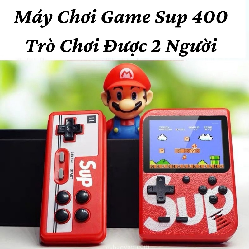 Máy Chơi Game Sup 400,Kèm Tay Cầm Dành Cho 2 Người ,Màn hình rộng 3 inch , kết nối với TV ,Nạp năng lượng theo chu kỳ