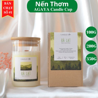 Nến thơm AGAYA Candle Cup hương gỗ thông,bách tùng,rêu và hoàn đàn - Mùi ĐÀ LẠT