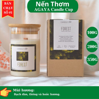 Nến Thơm mùi gỗ tươi mới ấm áp AGAYA Candle Cup hương bạch đàn,thông,hoắc hương - Mùi FOREST