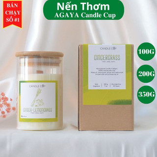 Nến thơm khử mùi AGAYA Candle Cup hương sả chanh,gừng,gỗ hoàn đàn - Mùi GINGERGRASS