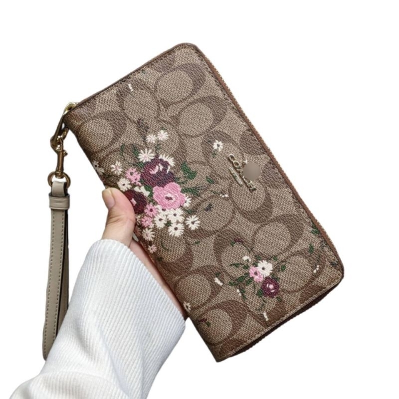 VÍ COACH Long Zip Around Wallet