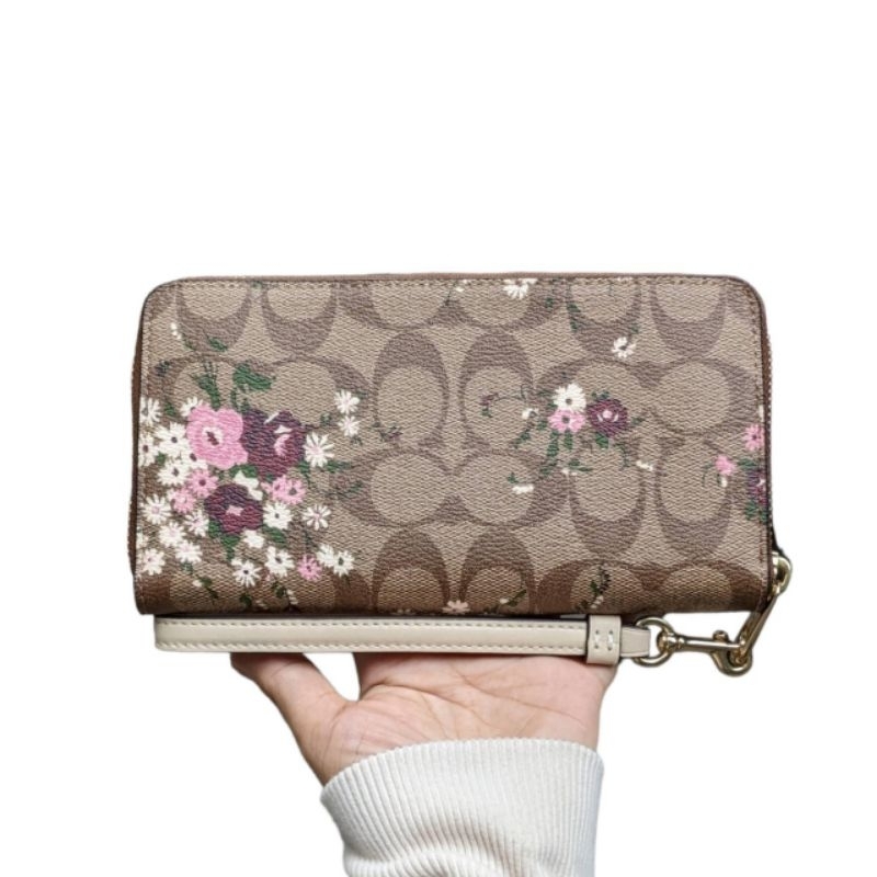 VÍ COACH Long Zip Around Wallet