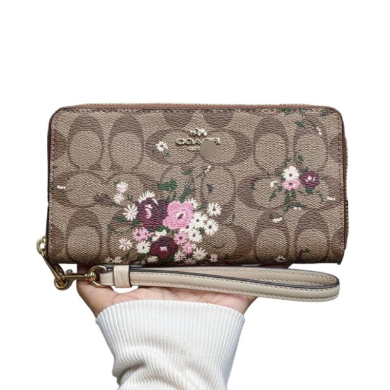 VÍ COACH Long Zip Around Wallet