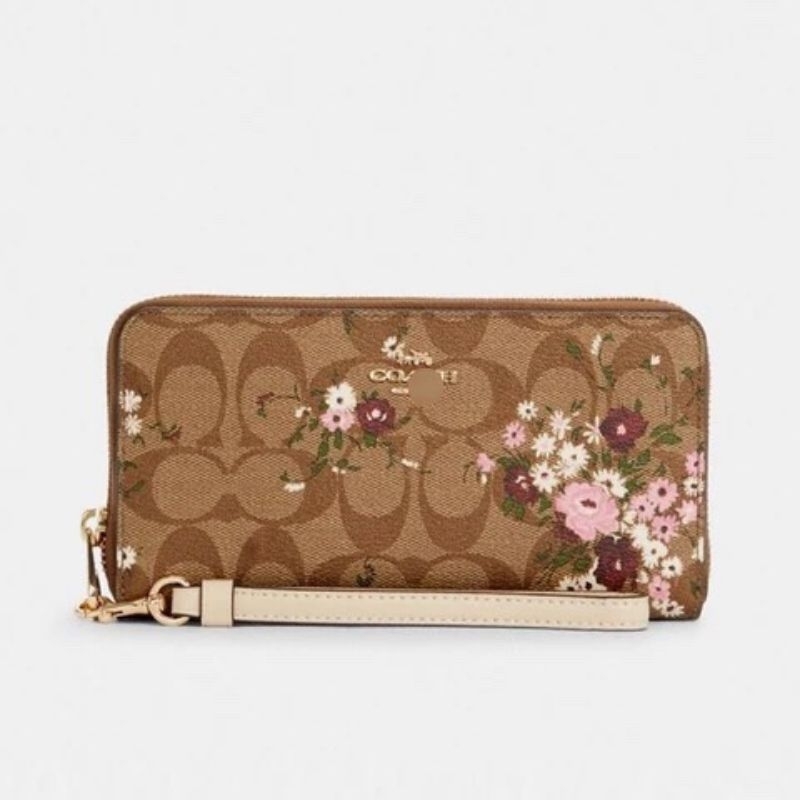 VÍ COACH Long Zip Around Wallet