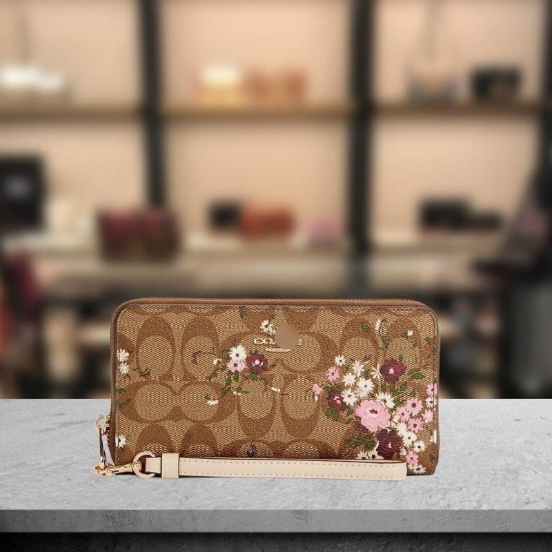 VÍ COACH Long Zip Around Wallet